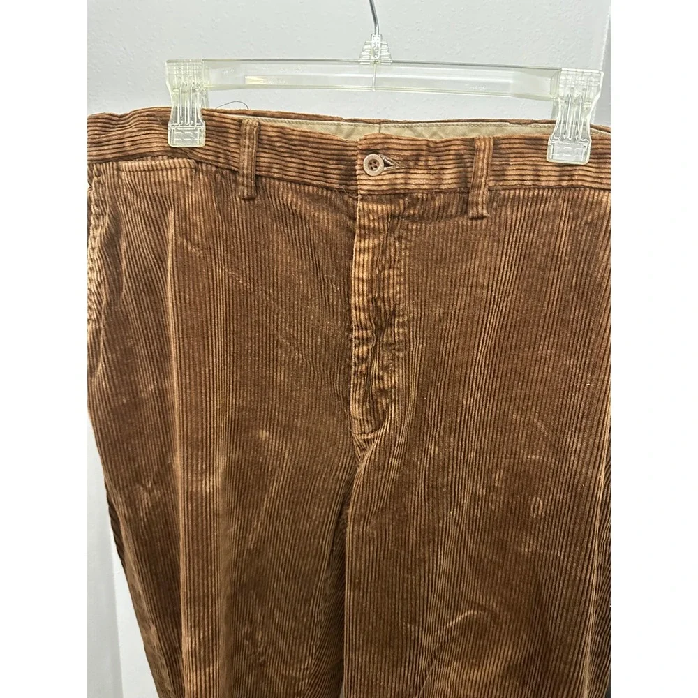 Polo Ralph Lauren Mens Brown Wide Wale Corduroy Pants‎ 100% Cotton 36/30